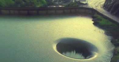 A Man Notices A Hole In A Lake, So He Flies A Drone Over It And Captures This (VIDEO)